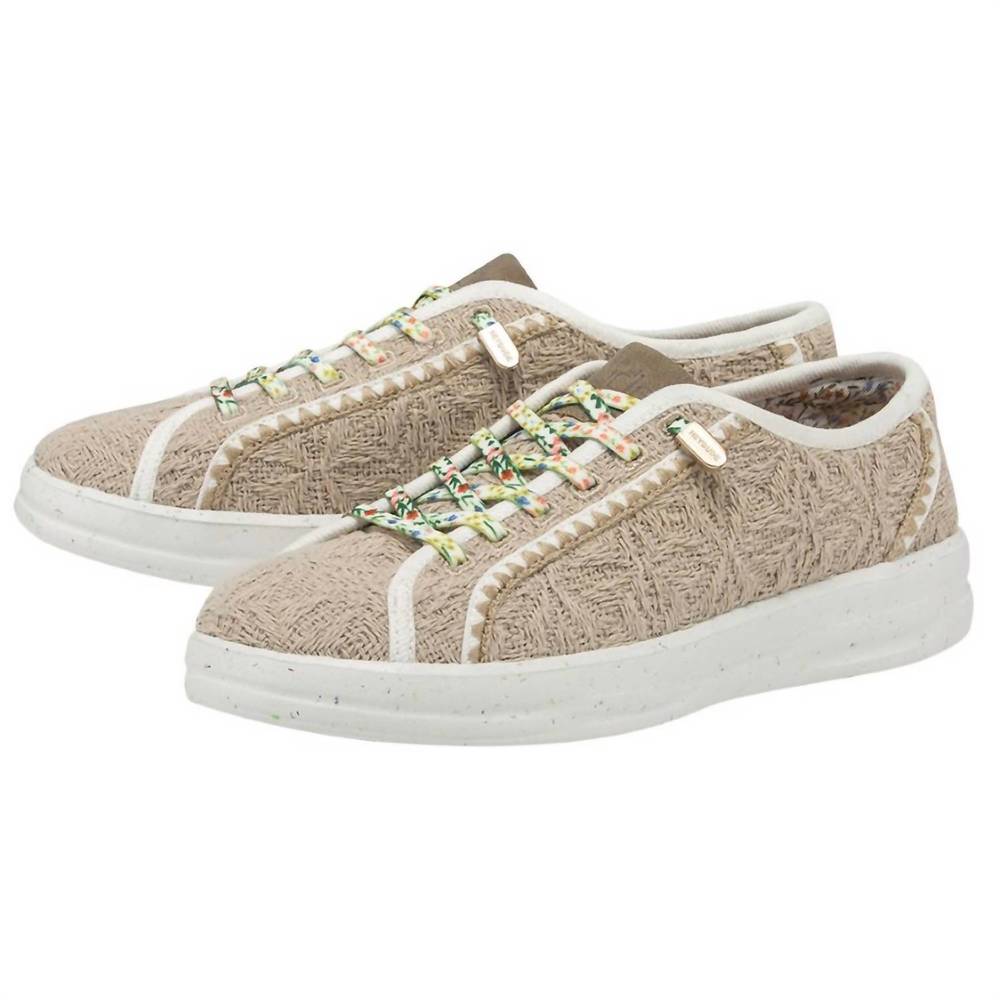 NEW HEY DUDE ladies' karina sneaker in nut